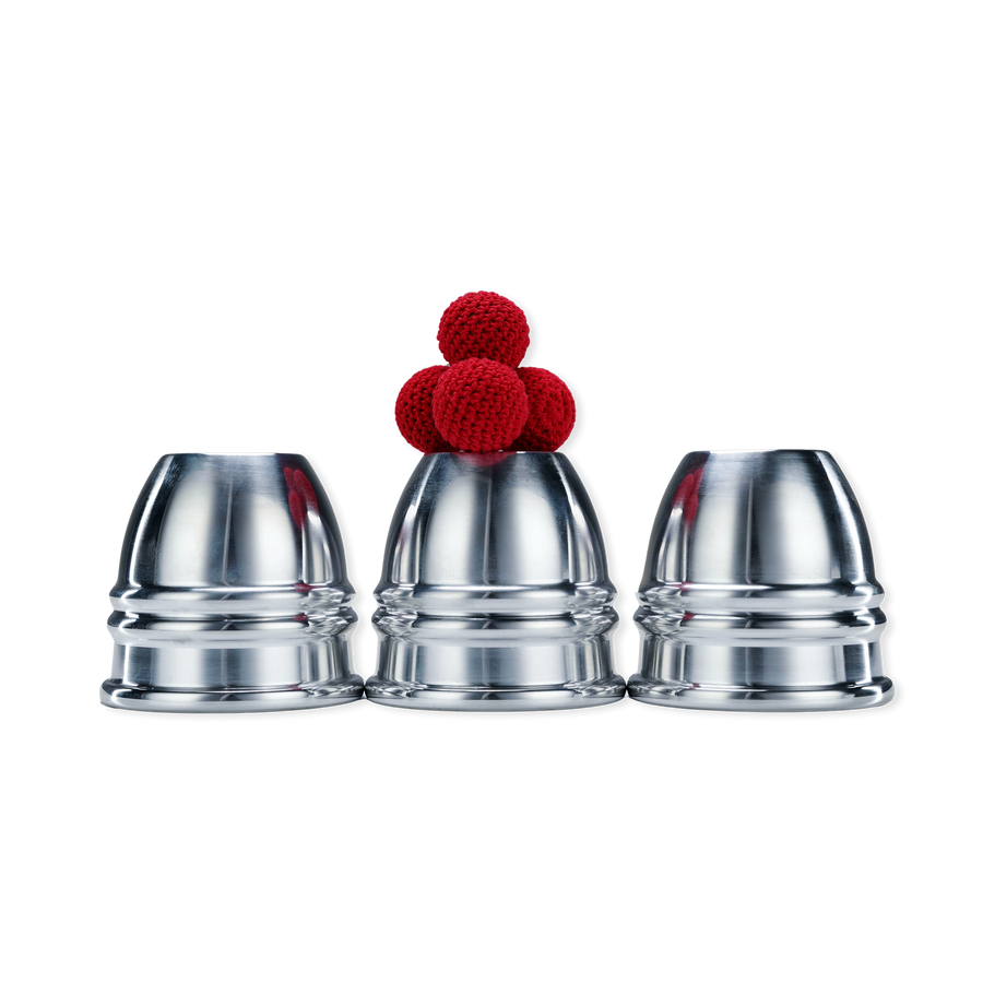Aluminum Alloy Cups and Balls Set by TCC Magic