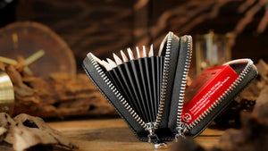 Top Leather Accordion Bag by TCC Presents