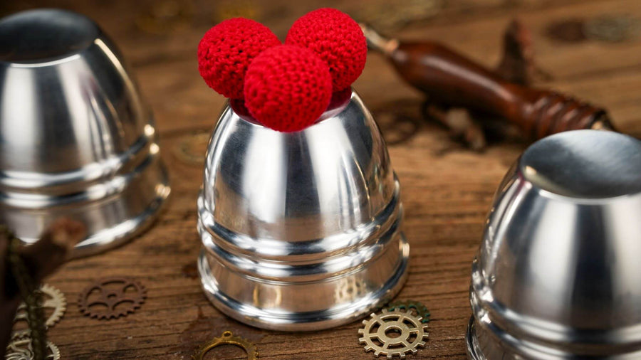 Aluminum Alloy Cups and Balls Set by TCC Magic