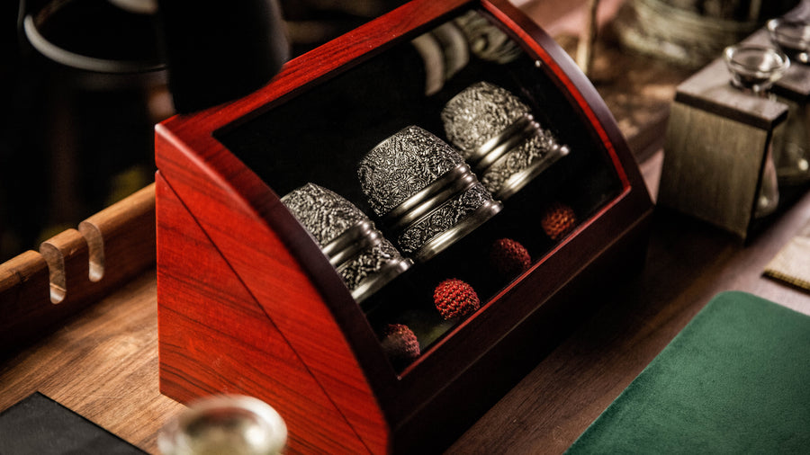 ARTISAN ENGRAVED CUPS AND BALLS BY TCC